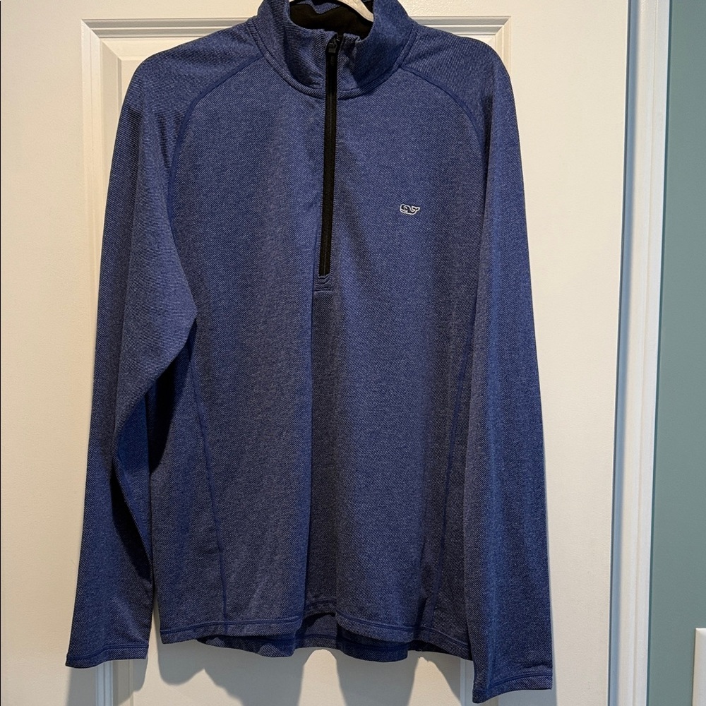 Vineyard Vines Heathered Blue Performance Pullover